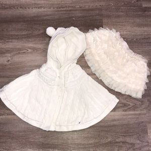 Nautica 2t knit cape and gap kids tulle skirt
